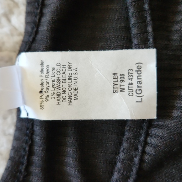 H&M Black Smocked Cami Tank Top Sz M and M&M Black Raceback Tank Top Sz L NWTs - Picture 14 of 14